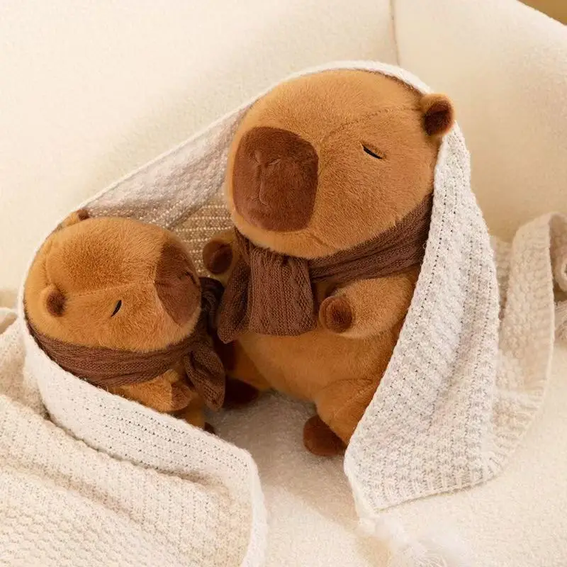 23cm Capybara Plush Simulation Capibara Anime Fluffty Toy Cute Doll Stuffed Animals Soft Doll Plush Christmas Thanksgiving Gift