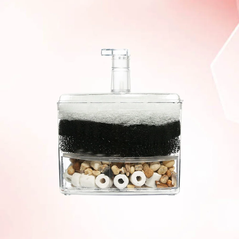 

Aquarium Corner Filter Adjustable Arc Design For Nano Fish Tank With Sponge Ceramic Rings Multilayer Filtration