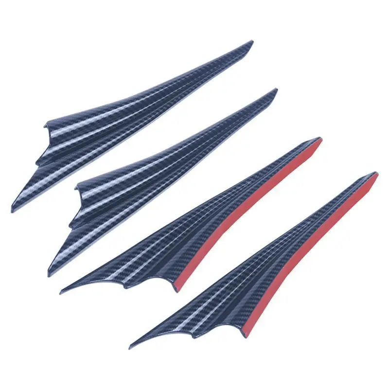 Carbon Fiber Wind Blade Air Deflector Universal Car Front Bumper Spoiler Anti Scratch Decor Parts