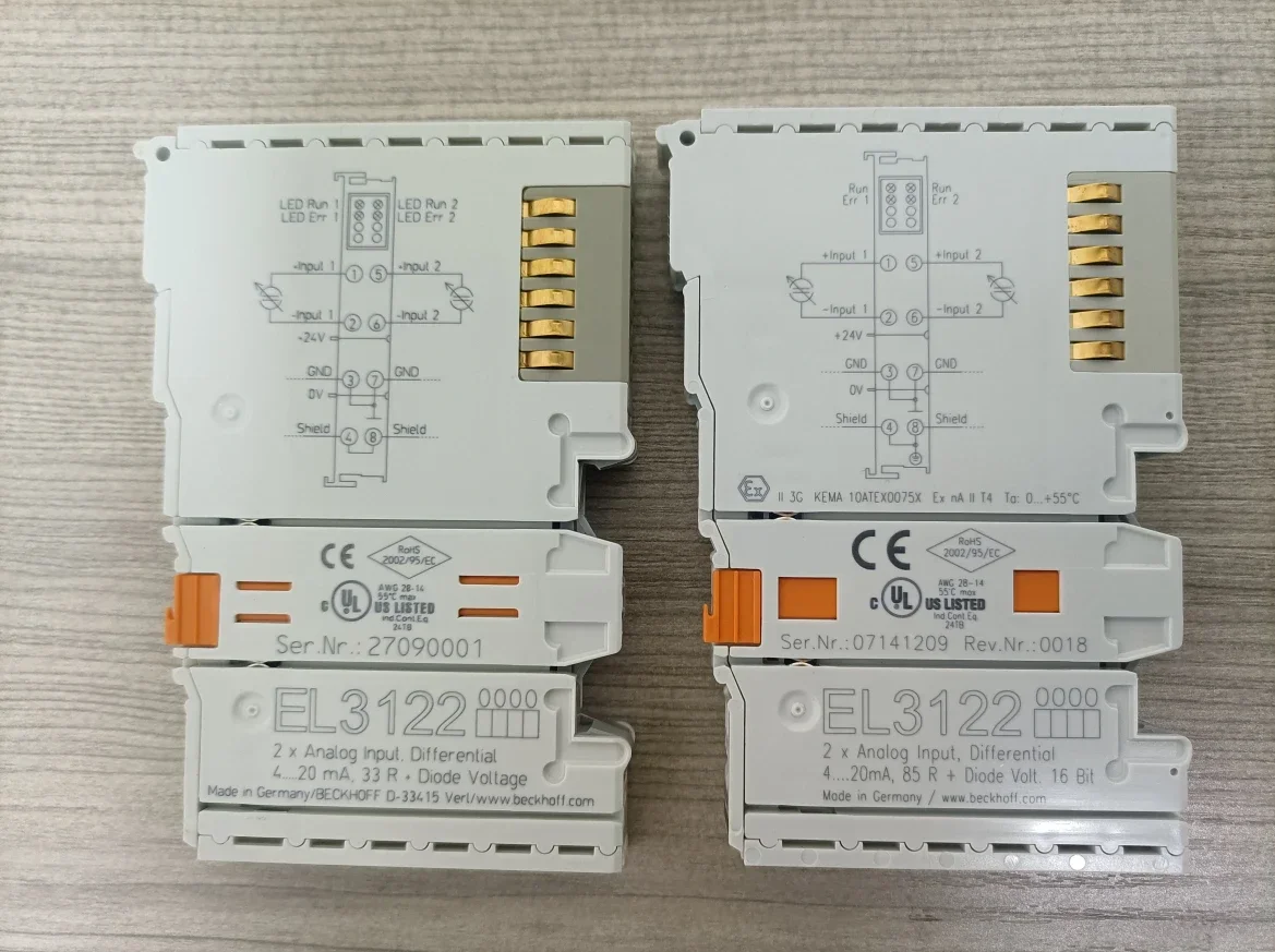 New and Original Beckhoff EL3122 EtherCAT Terminal 2-channel analog input current 4 to 20mA 16bit differential