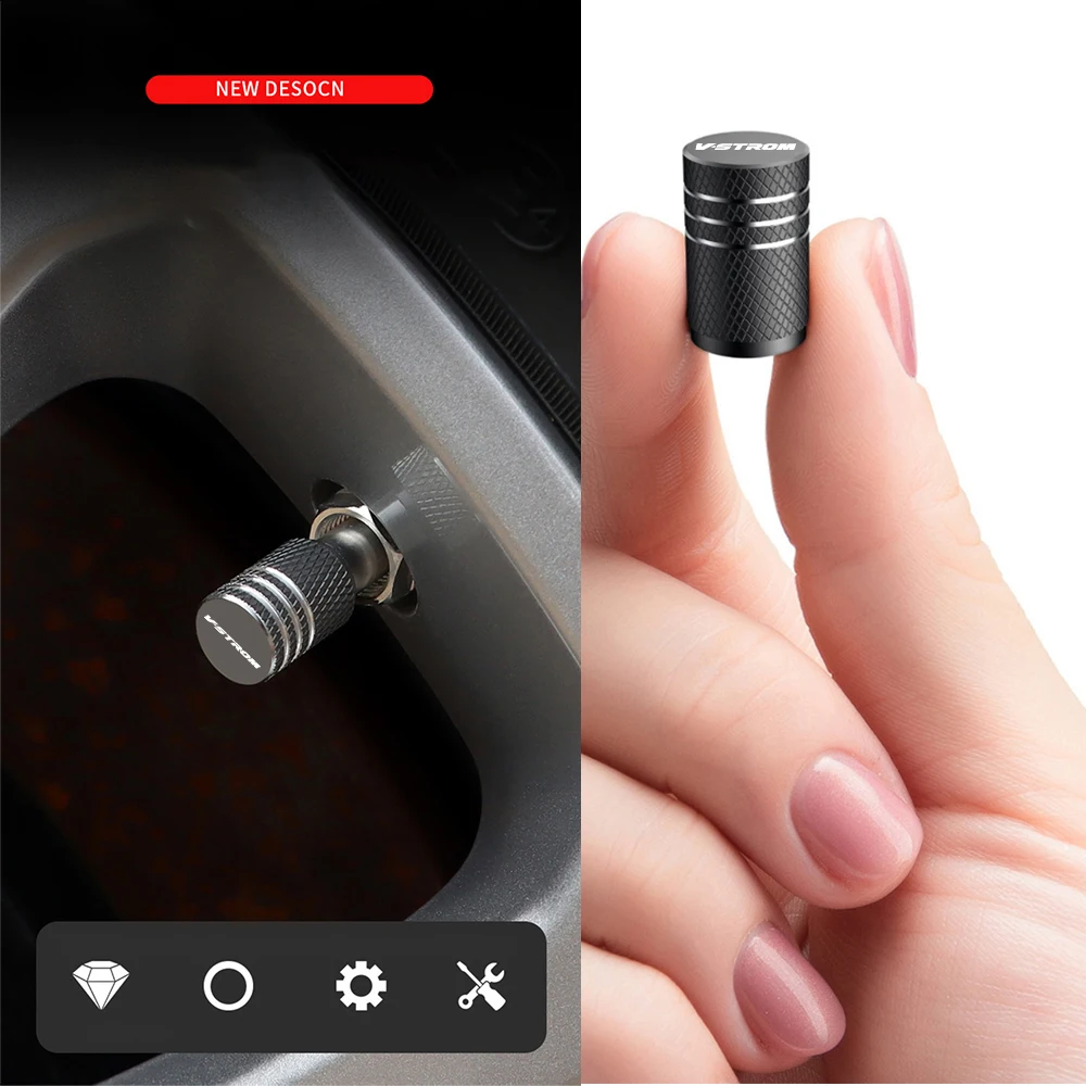 Motorcycle Accessorie Wheel Tire Valve Stem Caps Airtight Covers Dustproof Caps For suzuki V Strom 800 1000xt 1050de 650 250 abs