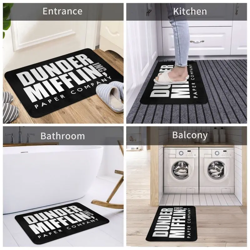 The Office TV Show Dunder Mifflin Paper Company tappetini d\'ingresso del pavimento della porta d\'ingresso tappetino da bagno per esterni tappetino