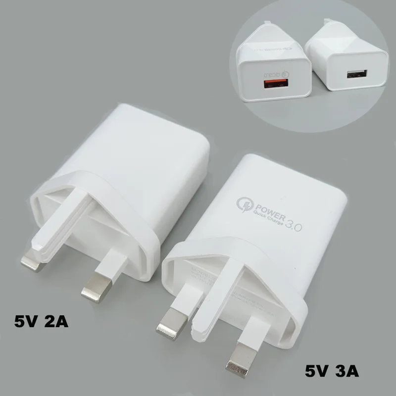 5V 2A 3A 2000MA 3000MA Charger UK Plug Power supply white AC TO DC Wall Adapter Power Outlet for phone B4