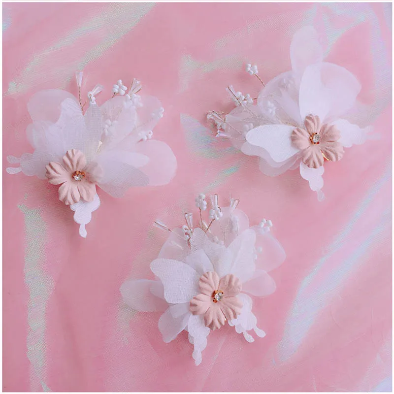 Lolita accessories Japanese girl sweet and lovely princess flower pearl  crown hair accessories flower Lolita headdress