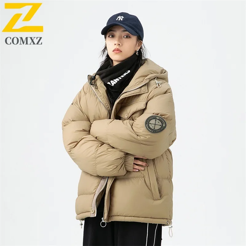

COMXZ Men Bread Jacket Thermal Solid Design Street Snowy Durable Outdoor Activity Padded Jacket Classic Cotton-Padded Jacket