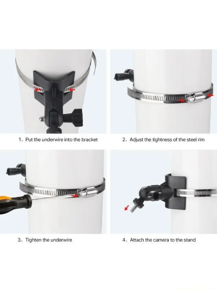 

F62C Универсальный настенный кронштейн с петлей, адаптер для крепления на опорах из нержавеющей стали для камеры видеонаблюдения