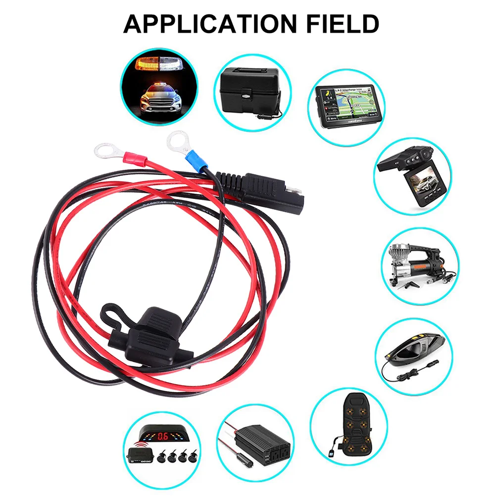 

Solar Fuse Wire Terminal Harness Extension Cable For Power Supply Sae Connector Copper Core Rubber Insulation Efficient