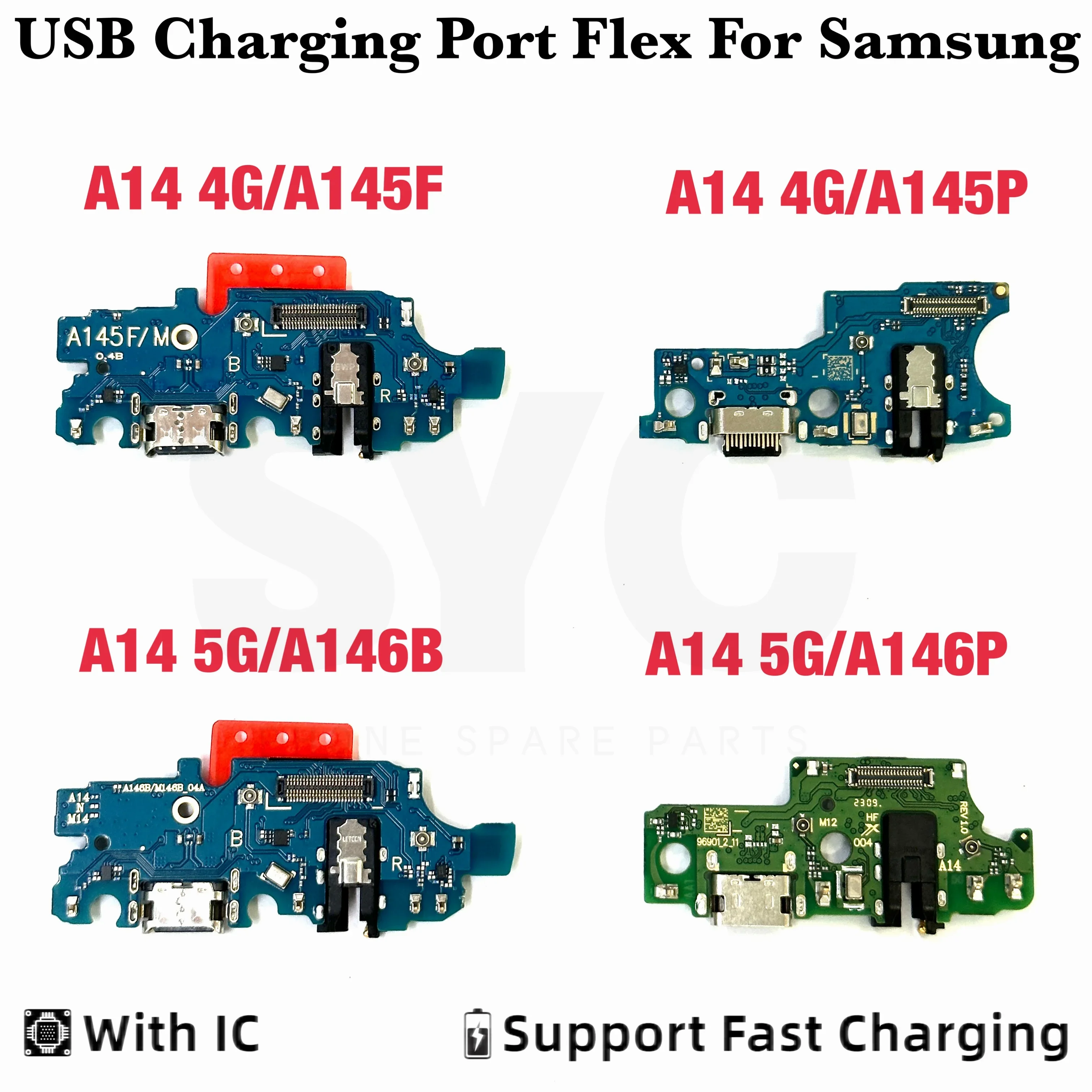 OEM Złącze ładowania USB, port, taśma flex do Samsung A14 4G 5G A146B A146P A145F A145P - zamiennik