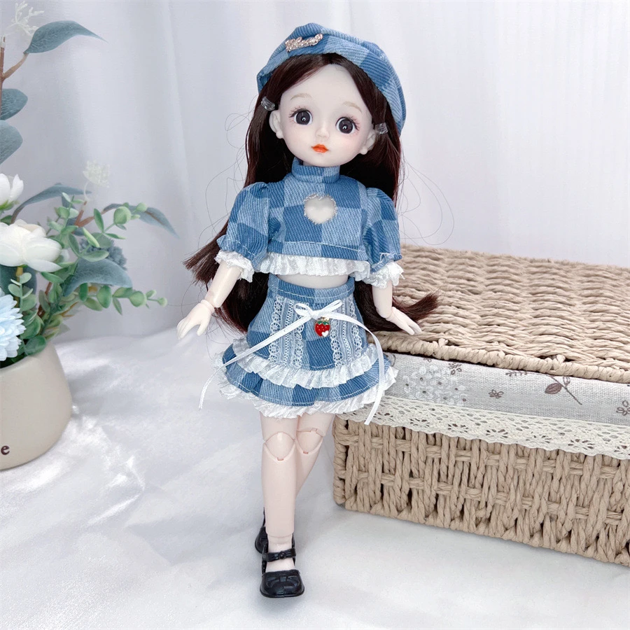 12 Inch BJD Baby Doll Toys for Girls,Articulation Doll Figures with Clothes Shoes,Dress Up Toys Gifts for Kids