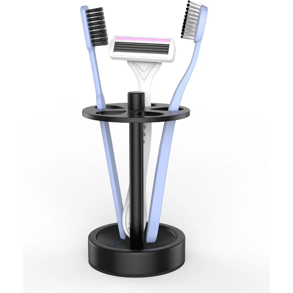 

Черная подставка для зубных щеток для ванной комнаты, небольшой органайзер для хранения зубных щеток для детей, современный милый туалетный столик