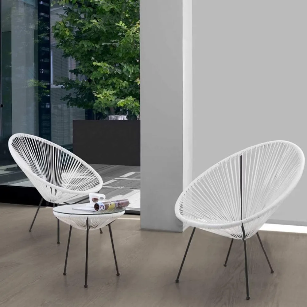 

Table Set Chairs, Of 2 All-weather Hammock Weave Chair Set Of 2 And Glass,Outdoor Set