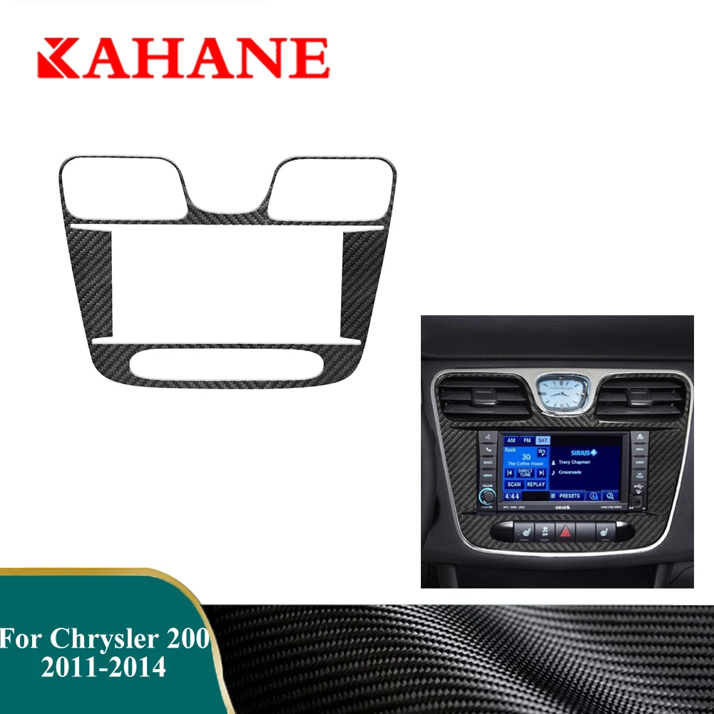 

For Chrysler 200 2011 2012 2013 2014 Radio Panel Cover Trim Car Carbon Fiber Decoration Stickers Interior Moulding Accessories