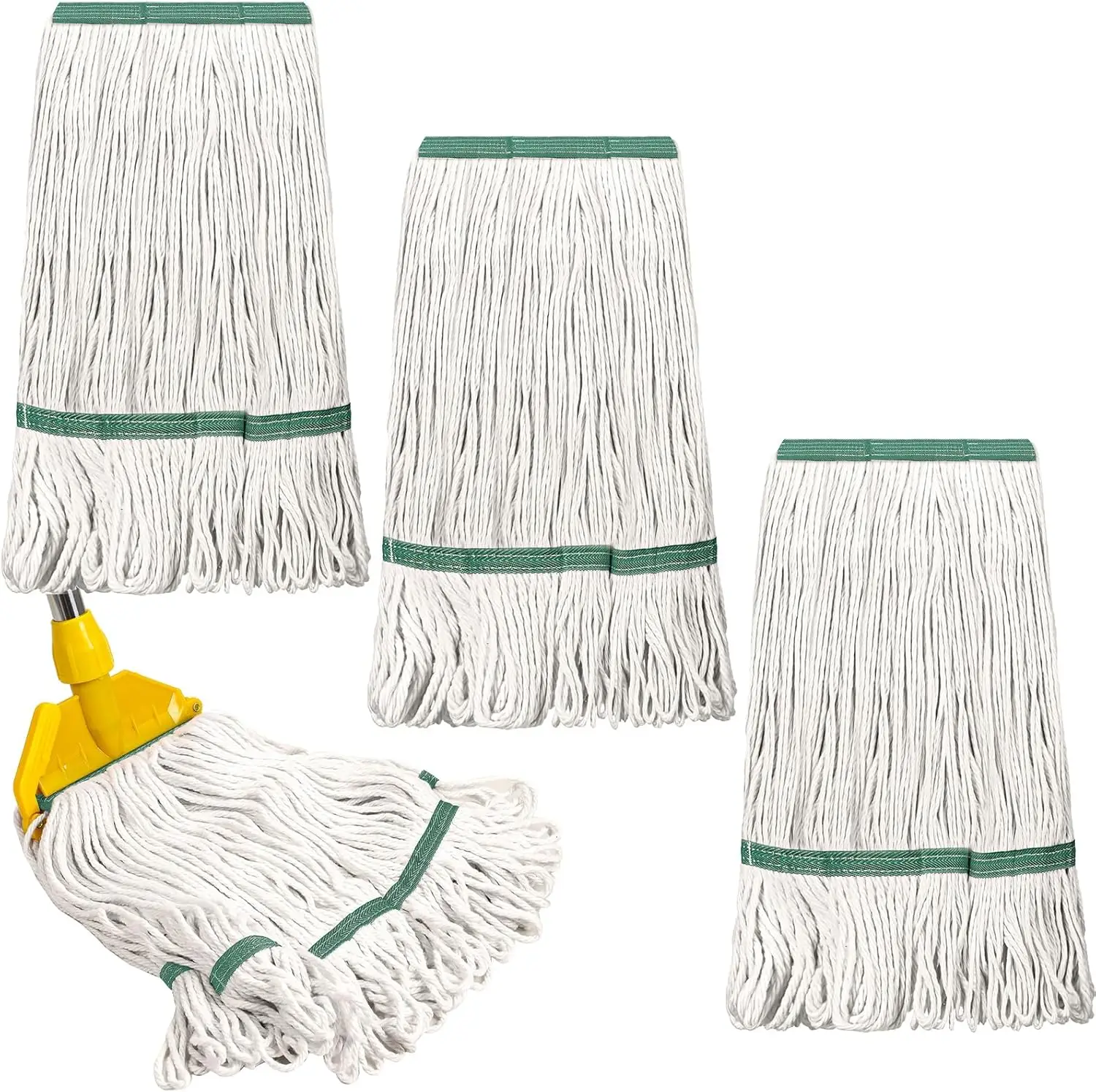 

6-Pack Heavy Duty Cotton Loop End Mop Heads for Home and Commercial Floor Cleaning