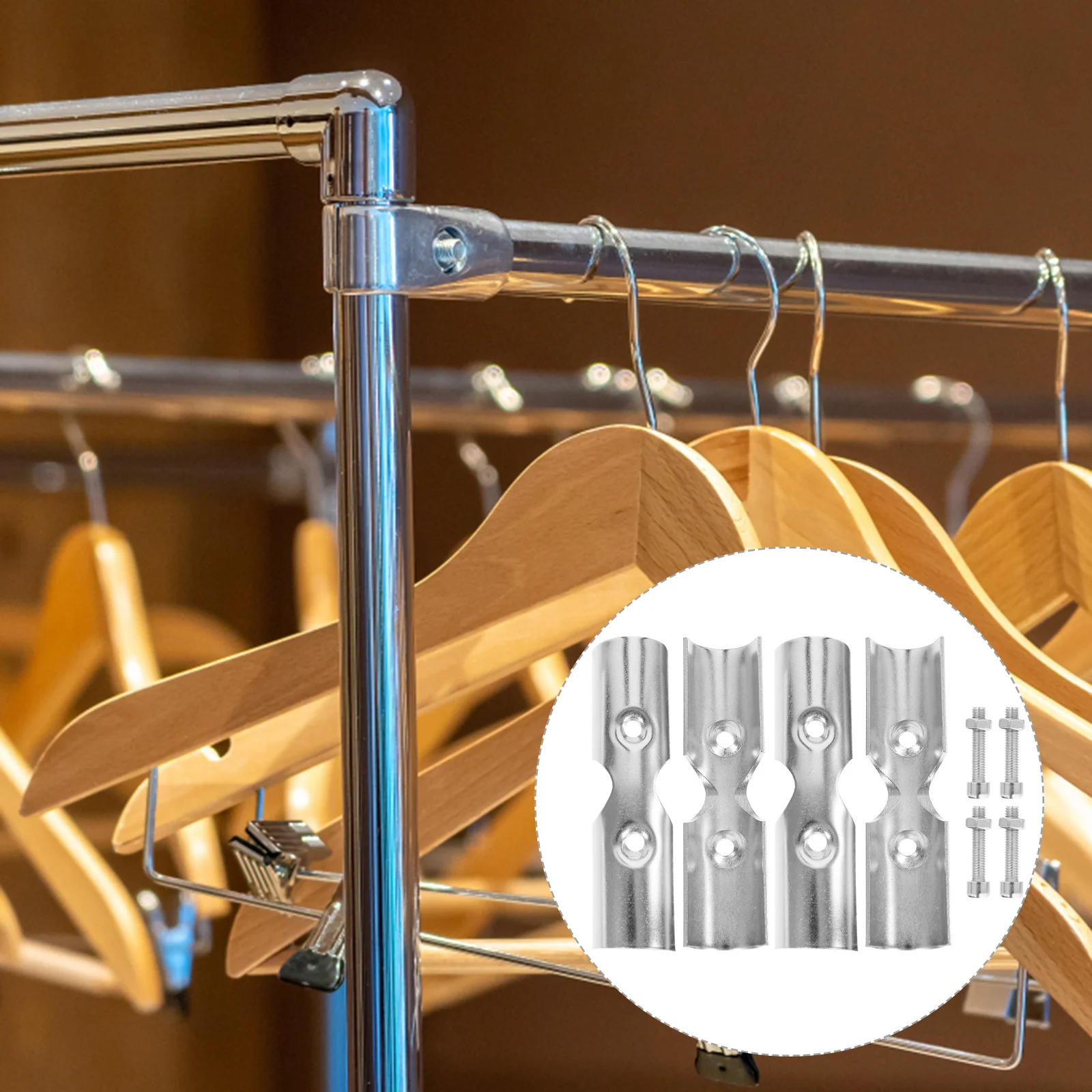 

2 комплекта, соединитель для стержня из нержавеющей стали, сверхмощные регулируемые болты, опорный держатель для стержня для шкафа, соединитель для труб из нержавеющей стали