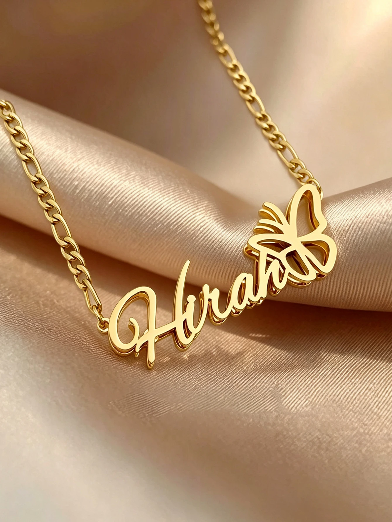 Custom Women's Name Necklace & Earring Set, 45cm