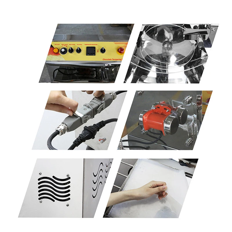 NP-353 Fully Automatic Chocolate Tempering Machine Commercial Chocolate Melting Furnace with Vibrating Table for Silky Smooth Te