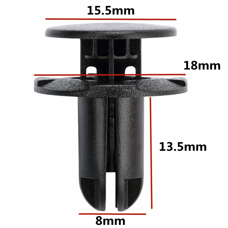 20Pcs For 8mm Hole OE: 86595-2T500 865952T500 Auto Bumper Retainer Fasteners Clips Plastic Car Fender Mudguard Rivet Clip  B244