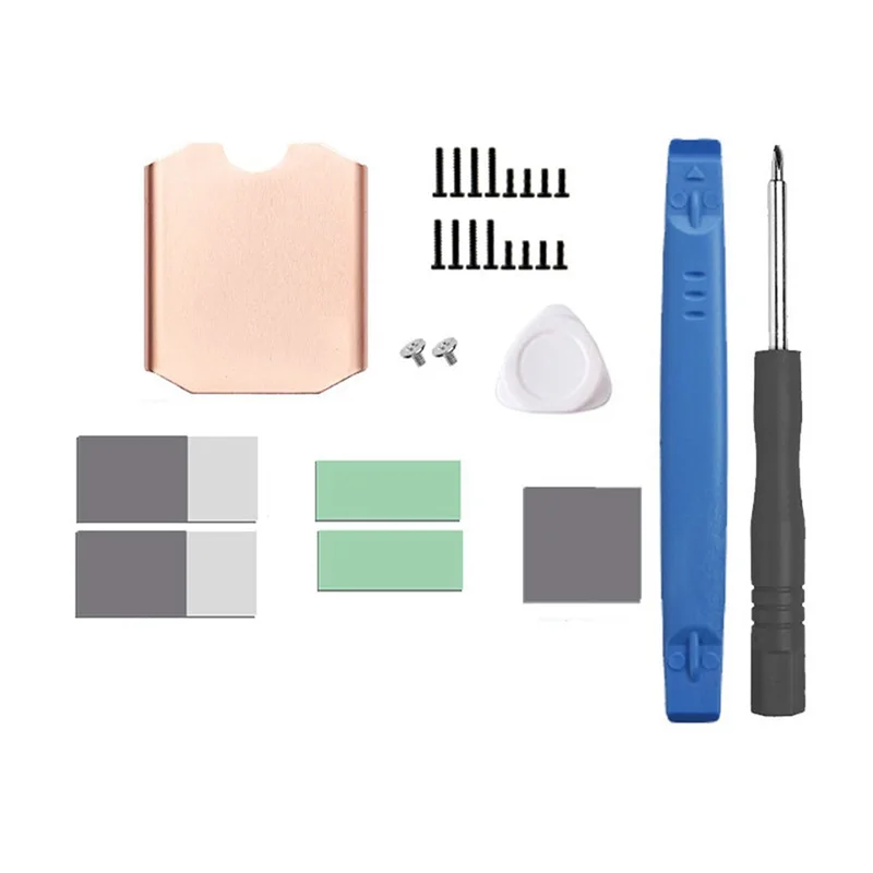 AU32-M.2 2230 SSD Radiator M2 NVMe Solid-State Hard Disk Copper Radiator do 2230 SSD Heat Sink Game Console Thermal Pad, B