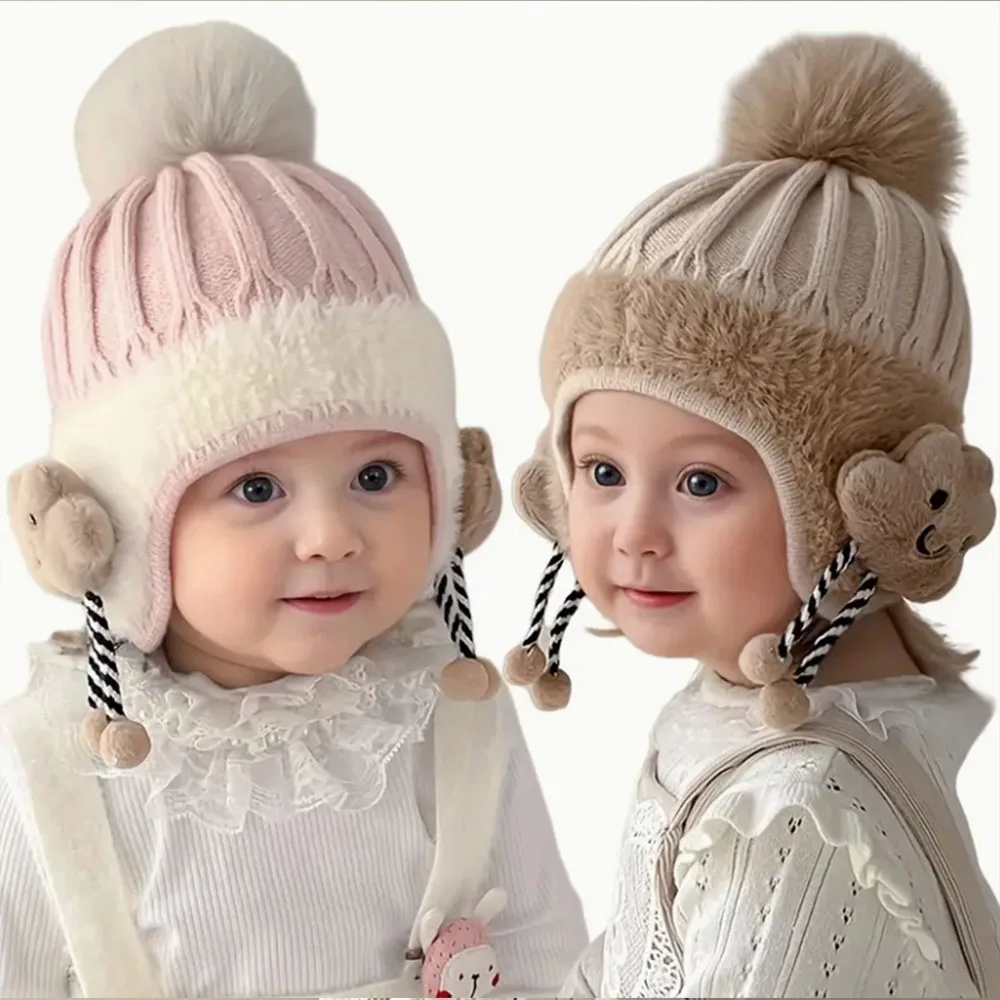 

Kids' Winter Hat with Ear Flaps - Soft Warm Beanie Headwear, Outdoor Playwear Ideal for Outdoor, Cycling, Thanksgiving Gifts