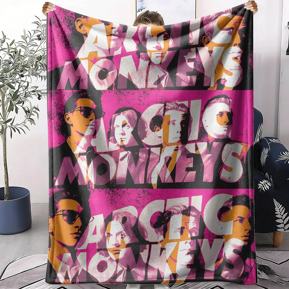 Popular Rock Band A-Arctic Monkeys Throw Soft Flannel Throw Summer Blanket Lightweight Cozy Nap Blanket for Sofa Bed Travel