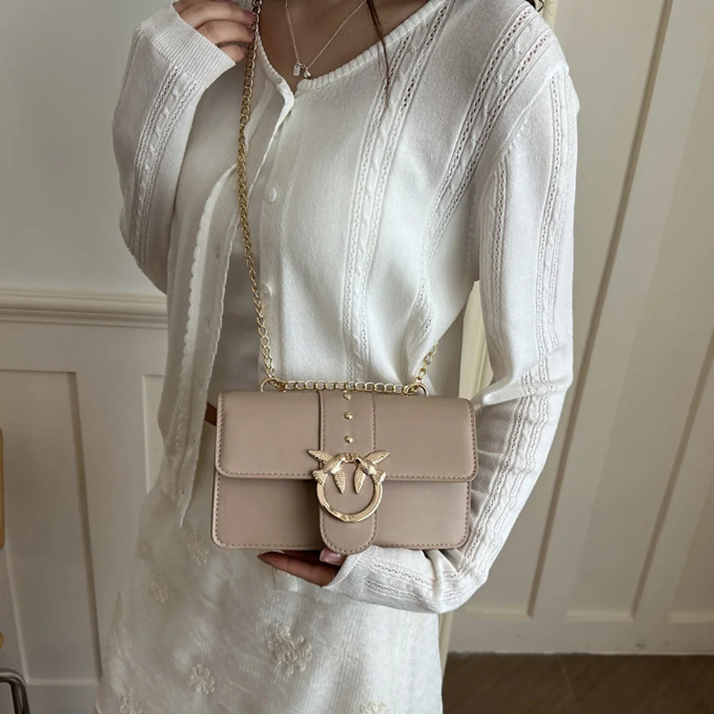 Internet Celebritynew Koreanische Umhängetasche mit Kettengurt, modische, vielseitige kleine quadratische Tasche für Damen – Detail 3