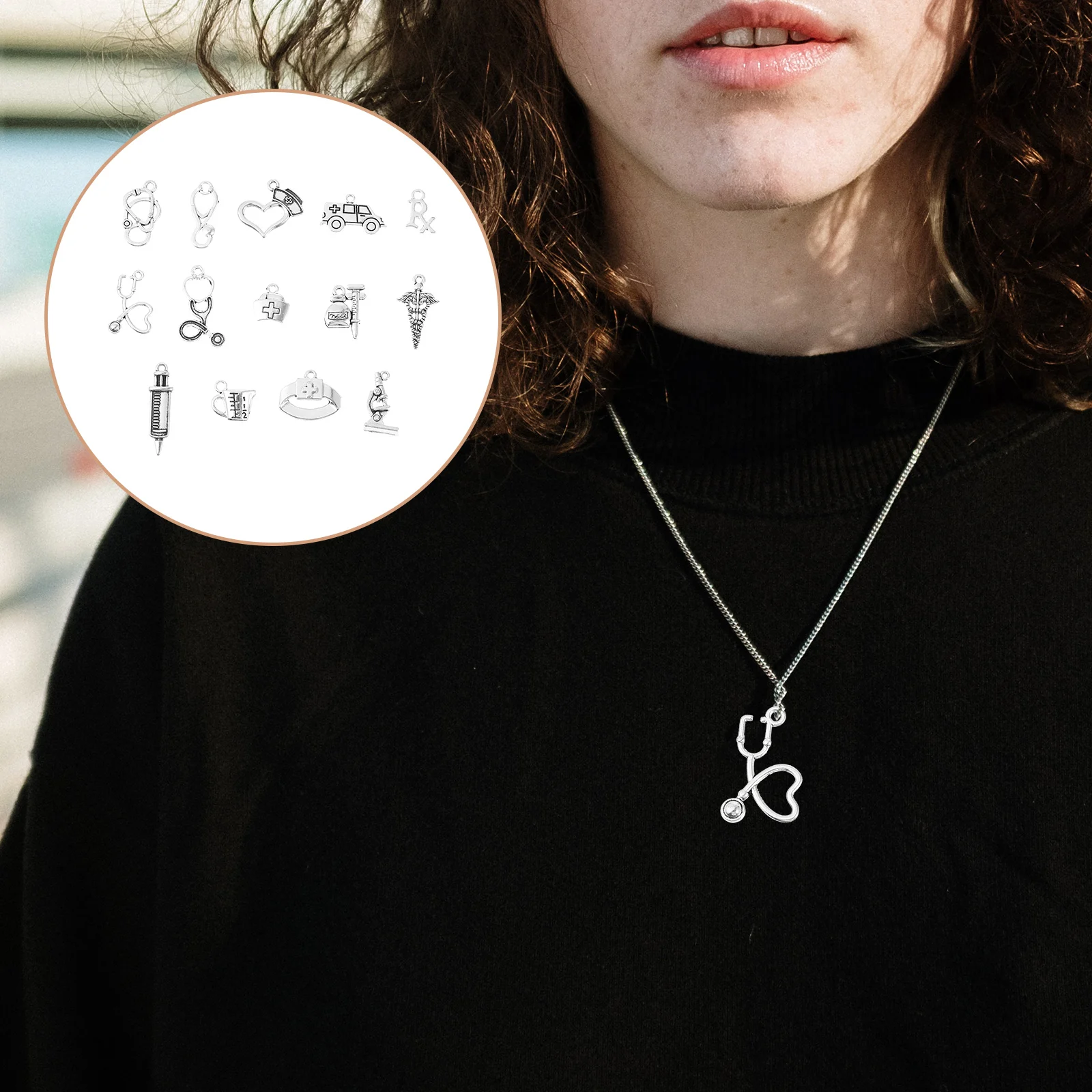 

112 pcs Alloy Jewelry Accessories Decorative Pendants Diy Pendant Charms Earring Accessories Necklace Charms Keychain Hanging