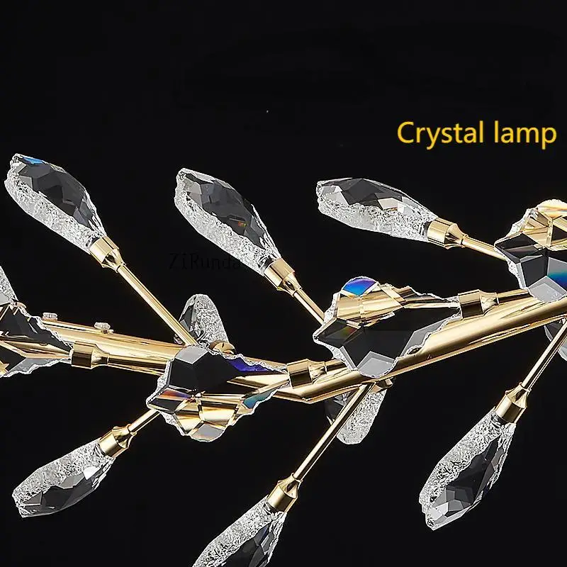 Lichtgewicht luxe eetkamer kristallen hanger met takken en takken, woonkamer kristallen hanger