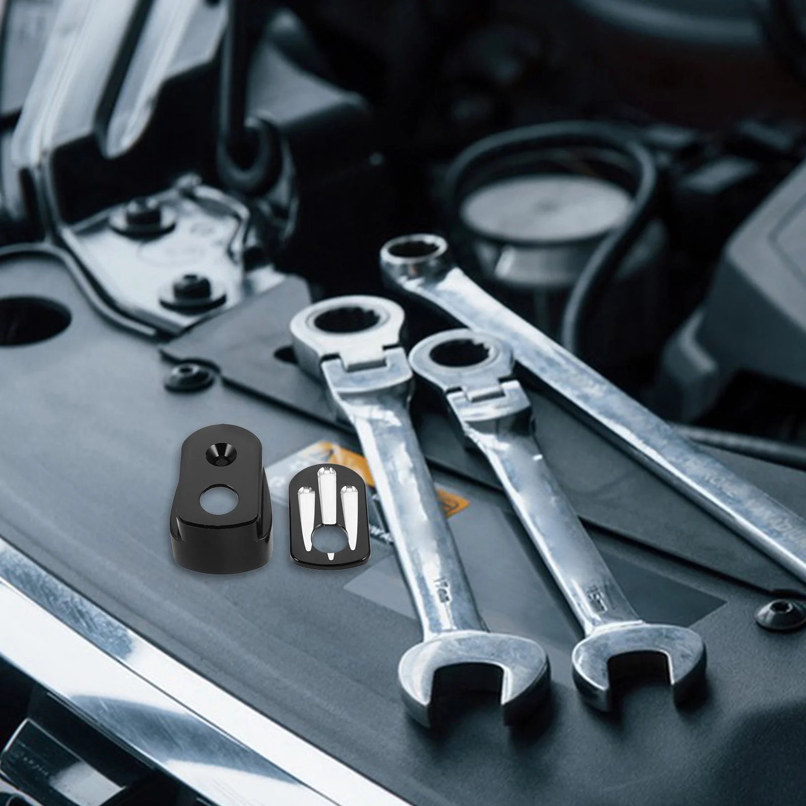 

Motorcycle Ignition Switch Cover Black Cnc Billet Aluminum Front Engine Start Stop Cap For Touring 2014-2017