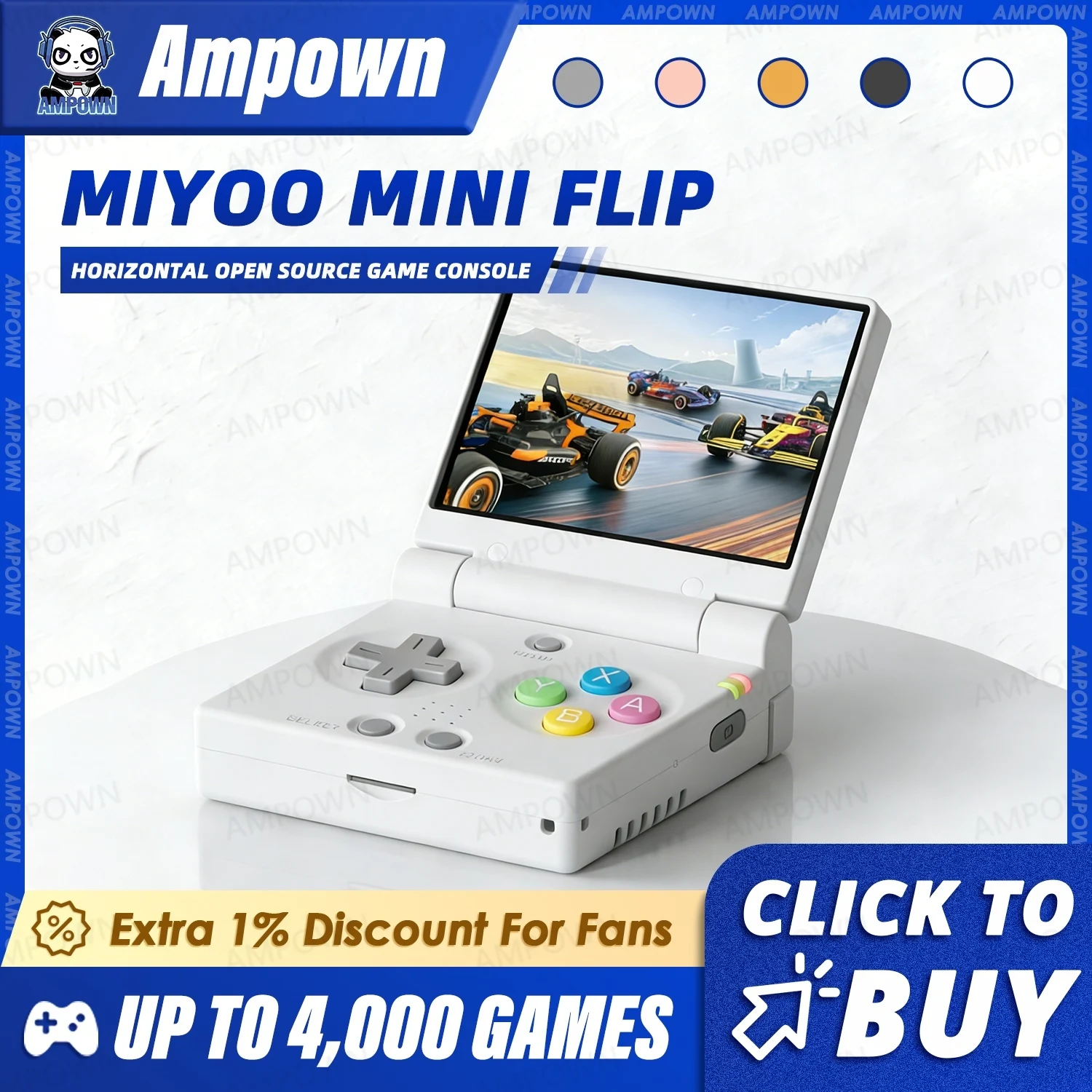 

Портативная игровая консоль MIYOO MINI FLIP с 2,8-дюймовым IPS-экраном, системой Linux, бесплатным чехлом, для ретро-игр, подарок для геймера