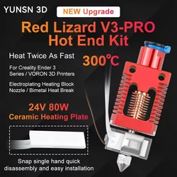 Red Lizard V3 Pro Hotend Kit New Upgraded 3D Printer Nozzle For Creality Ender 3 Pro/Ender 5 Plus/Voron Custom