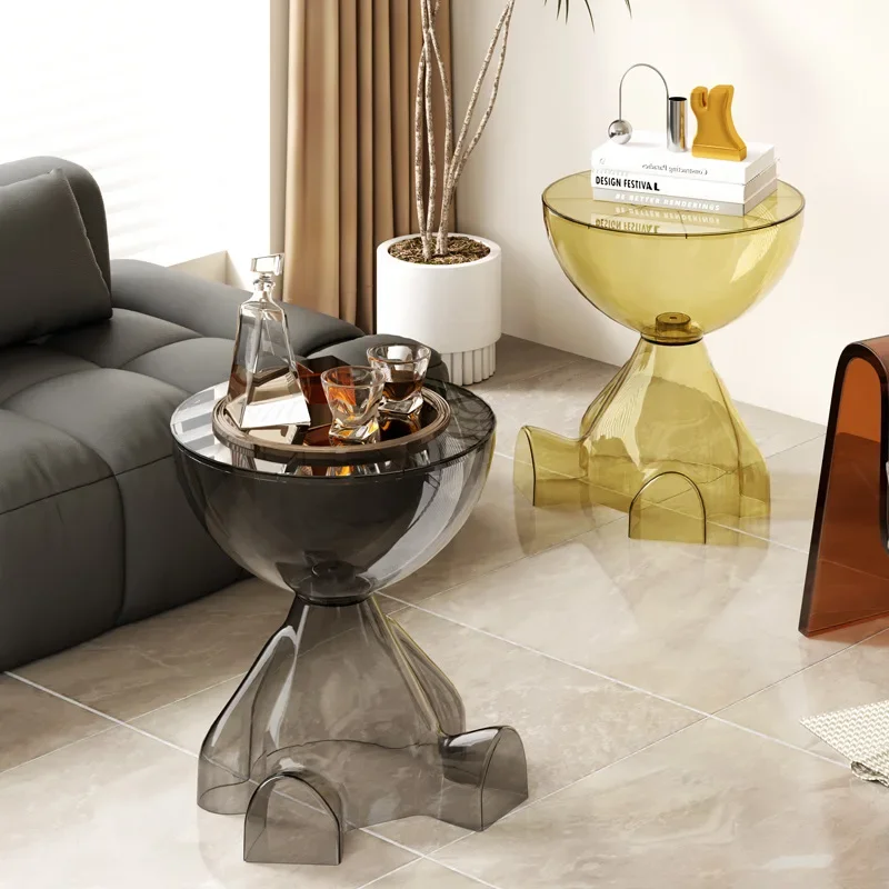 1pc High-Quality Acrylic Side Table Space-Saving Coffee Table for Home Living Room Sofa Bedside Nightstand image 2