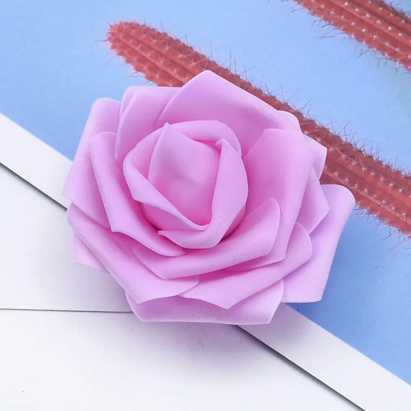 30/50 Stück Künstliche Blumen 7CM Schaumstoff Teddybär-Rosen DIY Valentinstag Geschenke Hochzeit Heim Raumdekoration Brautaccessoires – Detail 9