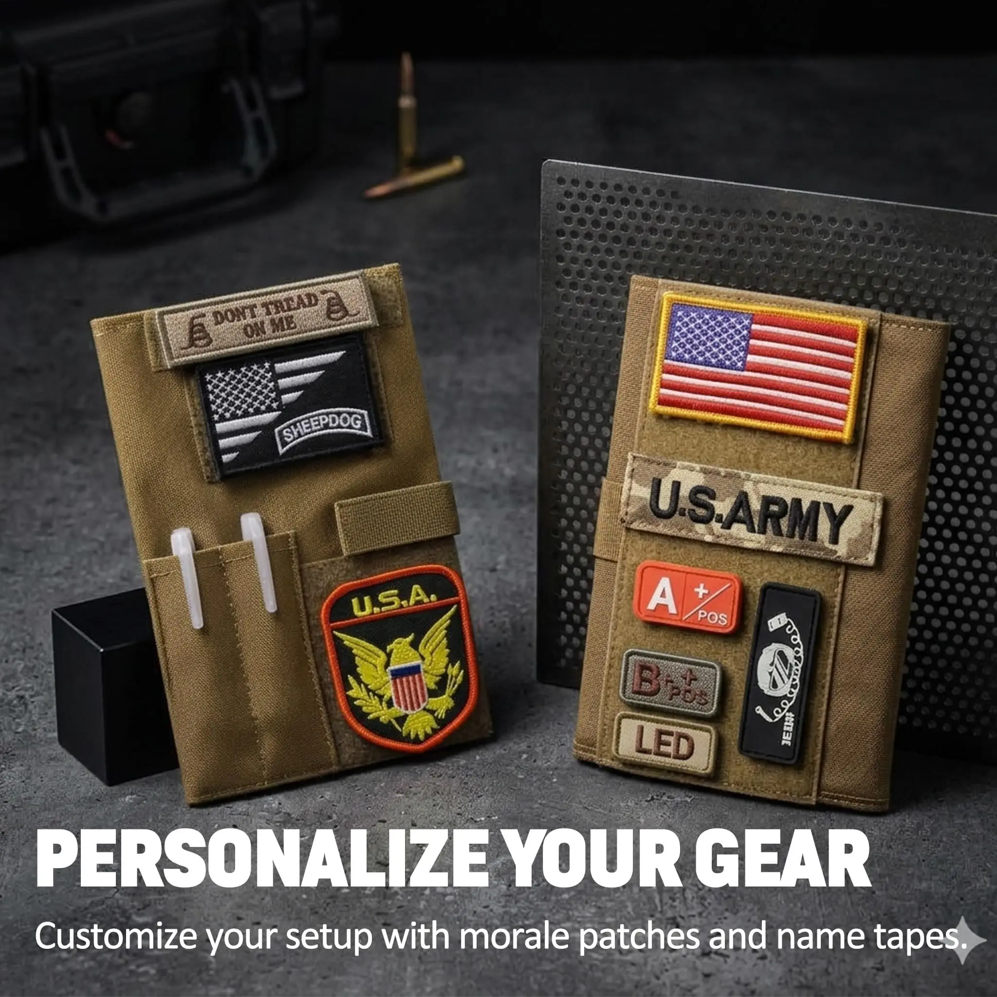 Tactical Notebook Cover for 5.5 X 8 Military Log Book Journal Cover Holder, EDC Planner Organizer for Protecting Notes, Book view 3