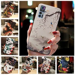 3D Relief Phone Case For TCL 30 Plus Case TCL30 5G Floral Silicon Cover for TCL 30 Plus + 5G Fundas Full Protective Coque