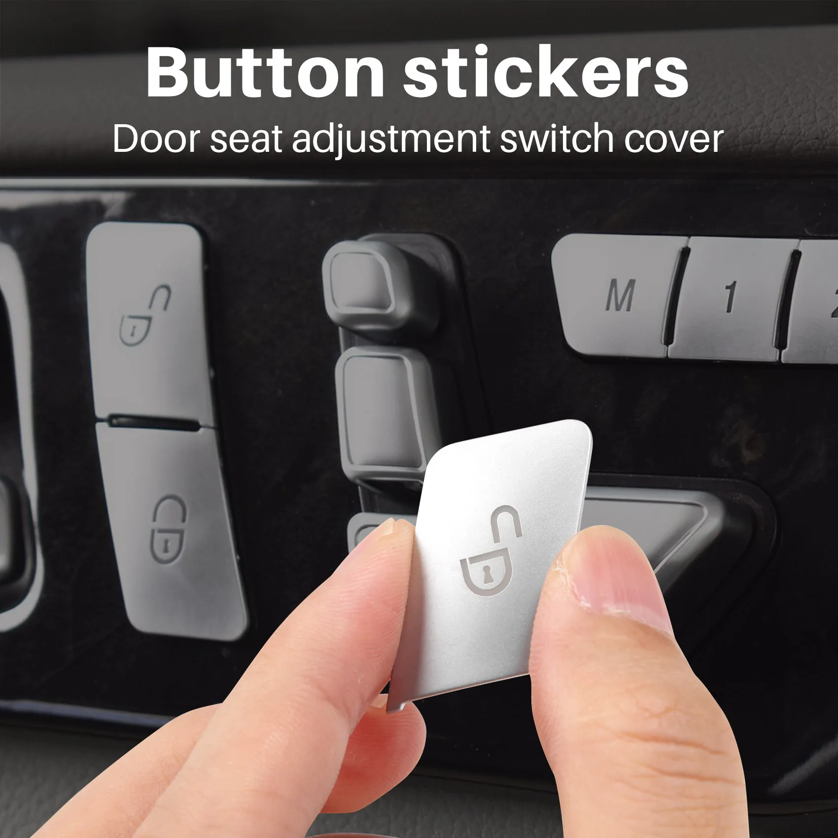 4Pcs Car Door Unlock Buttons Sequins Decoration Cover Trim For Mercedes Benz Gla Cla Glk Gle Cls Ml Gl A B C E Class