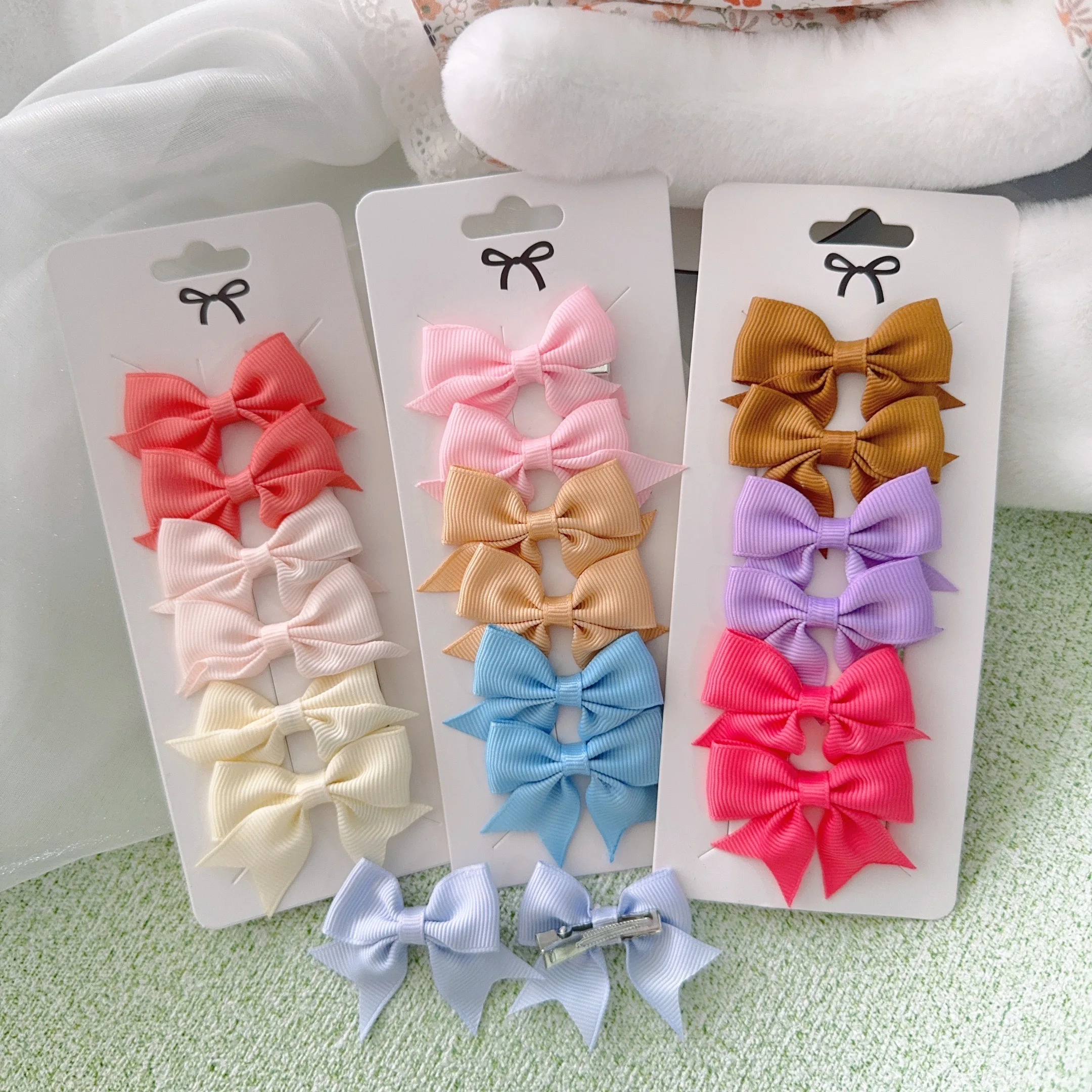 6 stili 6 pezzi fiocchi per capelli set ragazze principessa bowknot forcine con fermaglio per capelli mollette neonati bambini piccoli accessori per