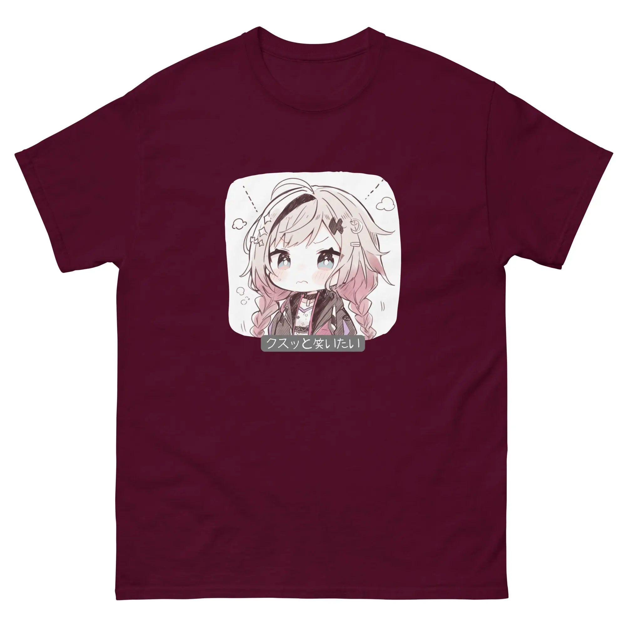 Anime Girl Seeking Laughter In Japaneset T Shirt