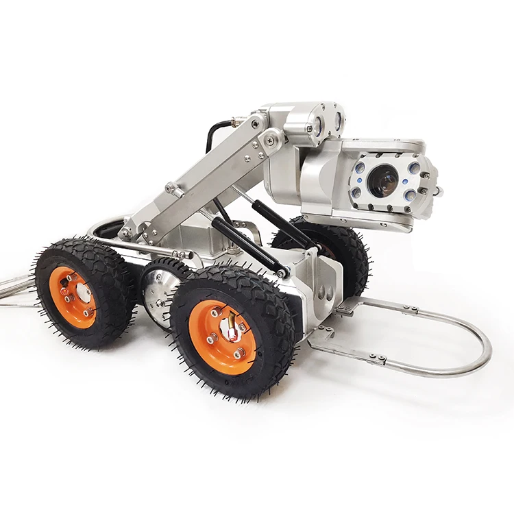 Cámara robótica del tractor de inspección de tuberías CCTV de línea de tubería de alcantarillado impermeable IP68 con informe de inspección