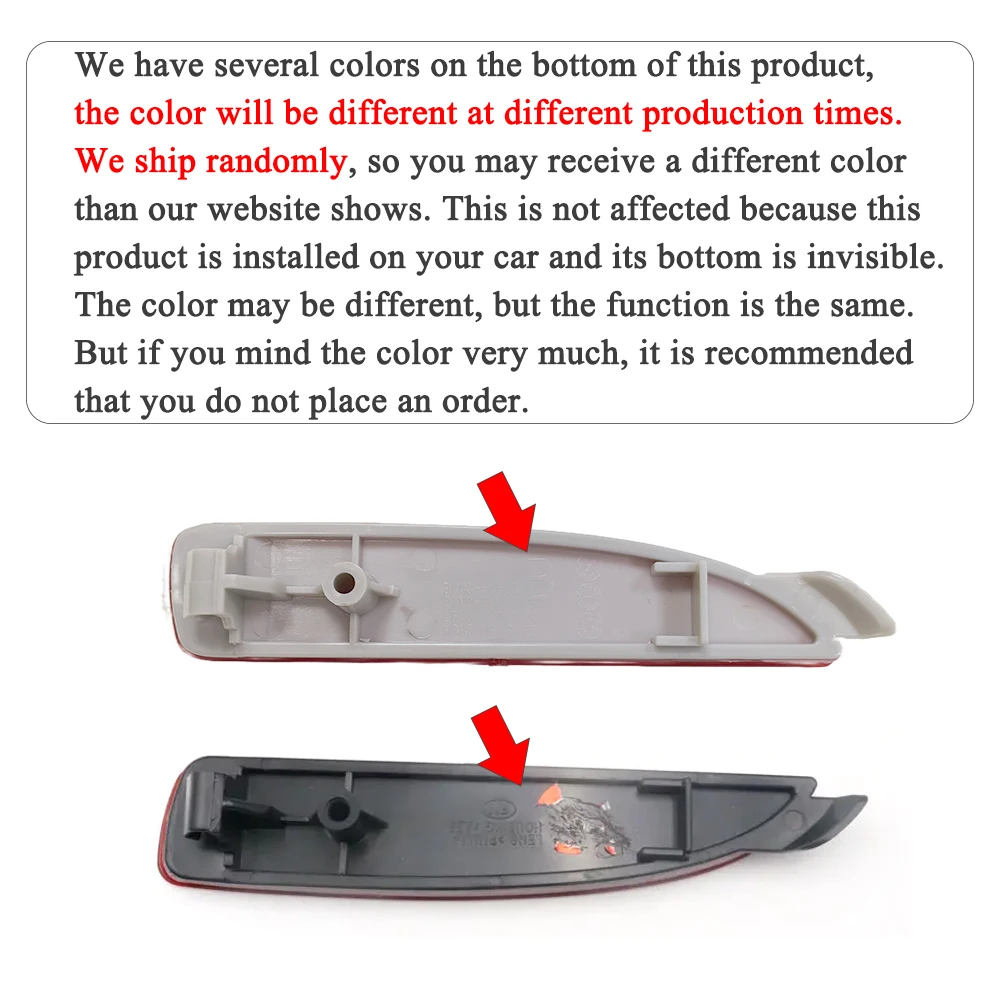 1 Pair Rear Bumper Reflector Light Left Right Side Marker Lamp for Mazda 3 5 6 OEM D350-51-5M0C D35-0515M0E