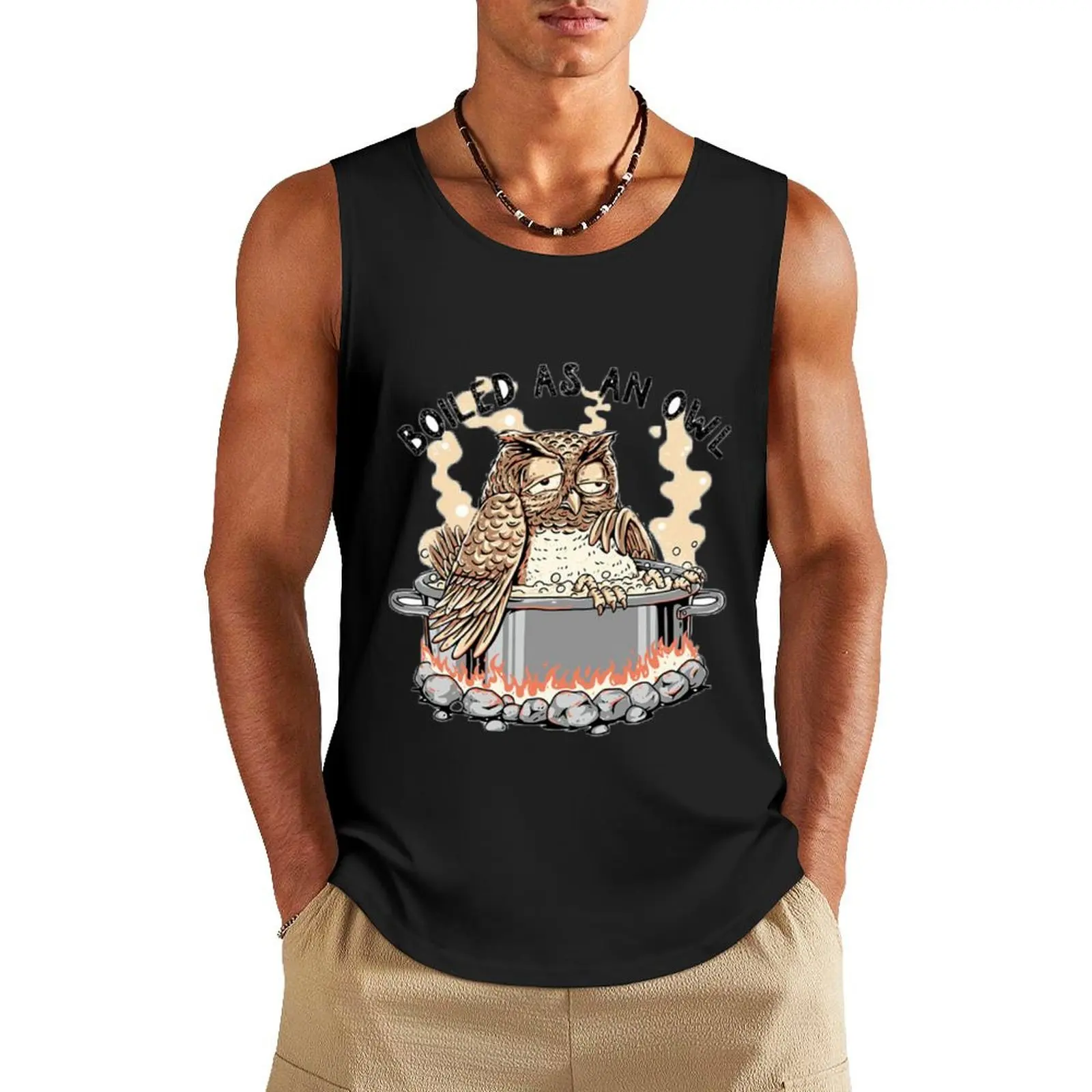 

Boiled as an owl Tank Top Gym T-shirts for men Men's gym clothing