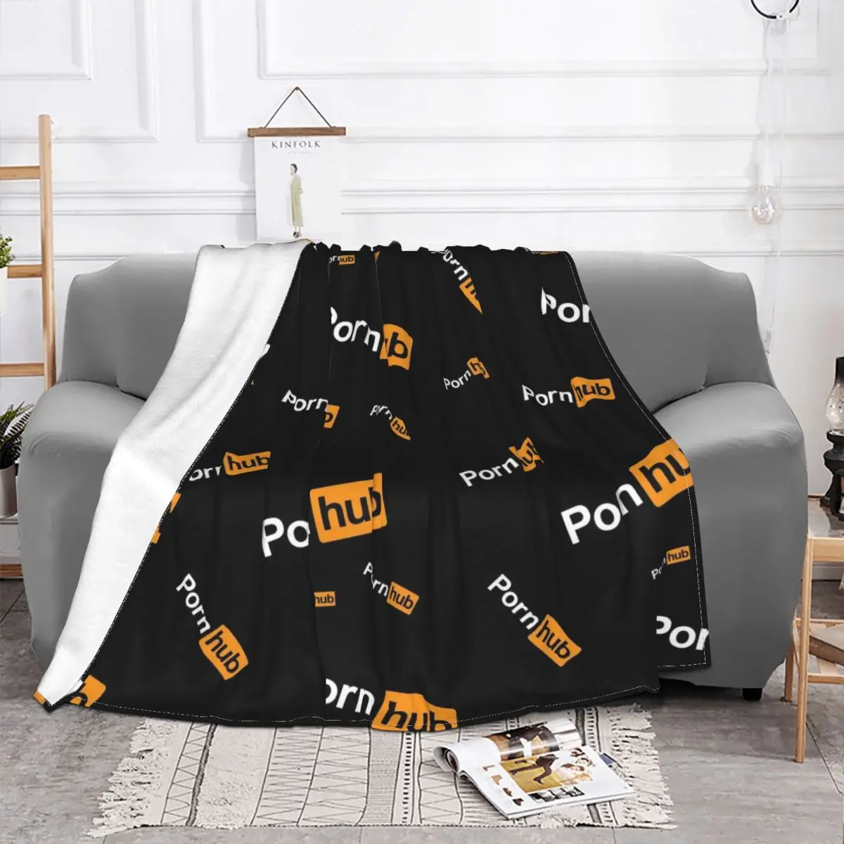 Well-Known Website Gaming Blankets Fleece Summer Winter Pornhubb Portable Lightweight Throw Blankets for Home Outdoor Rug Piece