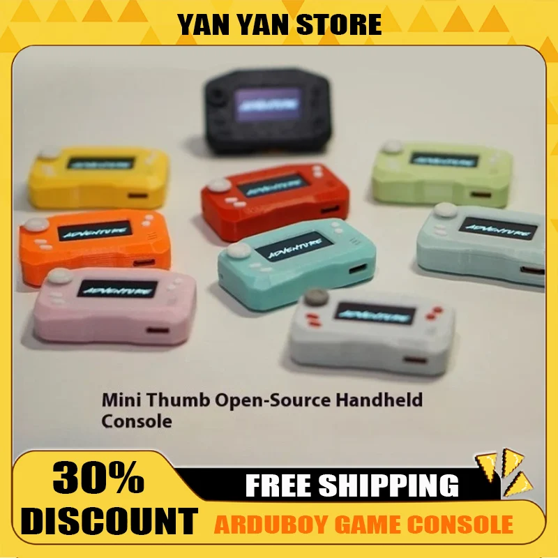 

DIY Arduboy Mini Game Console 1.3" Open Source Retro Handheld Keychain Pocket Player Rechargeable STEM Learning Toy for Gifts