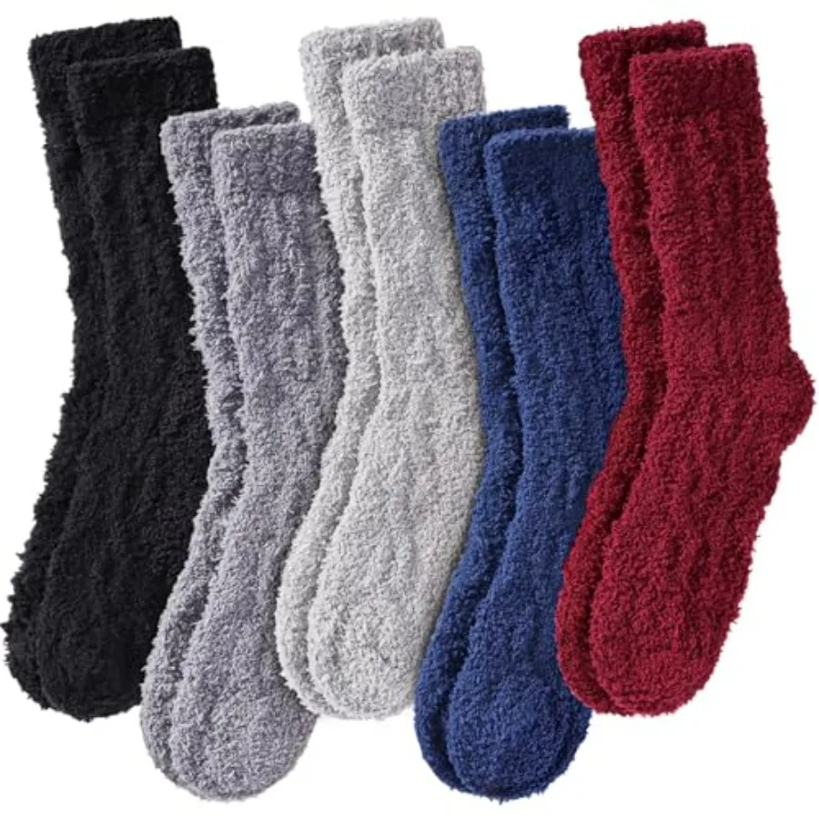 

LANLEO Fuzzy Socks for Women Soft Cozy Fluffy Slipper Winter Warm Microfiber Plush Sleeping Socks