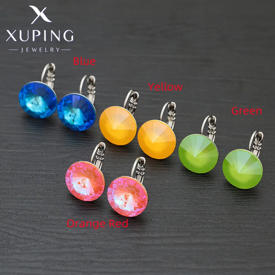 Xuping Jewelry Fashion Pupular Charm Round Crystal Earring for Women Girl Gift X000463018