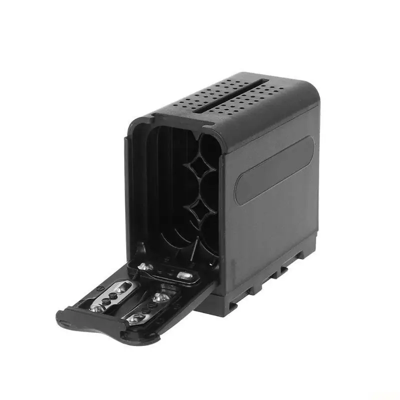 B03F 6pcs AA Battery Case Pack Power as NP-F970 for LED VIDEO LIGHT Panels or Monitor