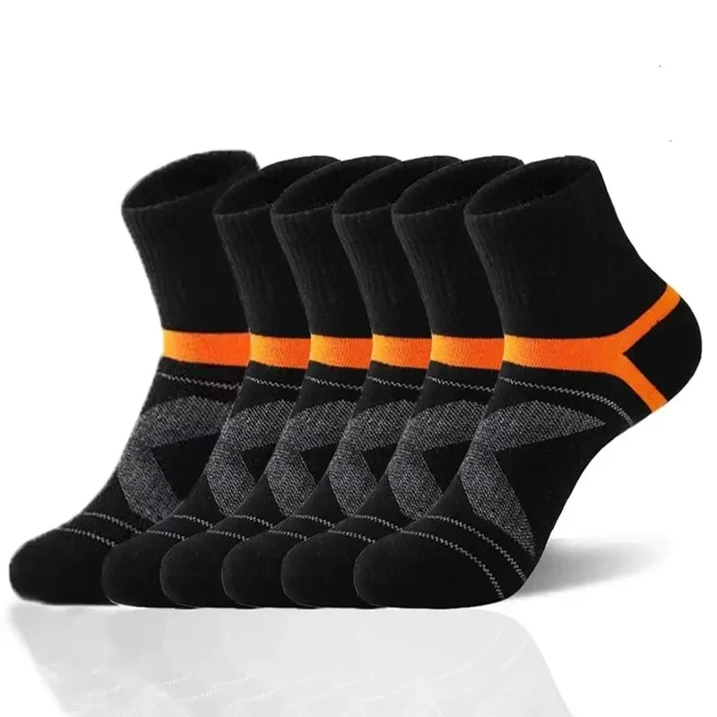 

3 Pairs Men's Socks Hiking Black Sports Basketball Socks Casual Soft Running Summer Absorb Sweat Breathable Male Sokken Gifts