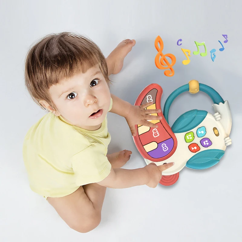 New Cartoon Cute Electronic Piano Baby Early Education Multi-function Fun Interactive Children's Glowing Sound Puzzle Toys Gift