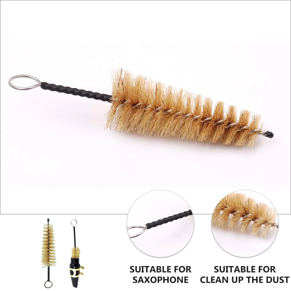 

Reed Mouthpiece Cleaning Brush Gold Plated Plastic Alto Sax Accessories Saxophone