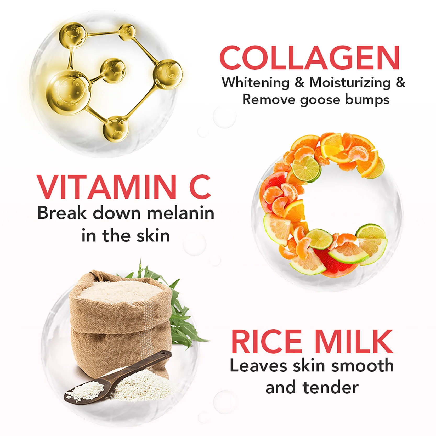 AILKE Vitamin C Frauen-Aufhellungsseife, gegen dunkle Flecken, Akne, mit Kollagen, Glutathion, für Gesicht und Körper, 200g/7 oz – Detail 2