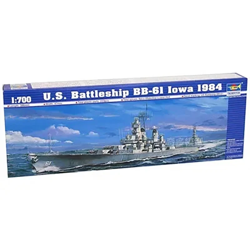 

Trumpeter 05701 Assembly Model 1/700 US BB-61 USS Iowa Battleship Model 1984 for Military Model Hobby Collection DIY